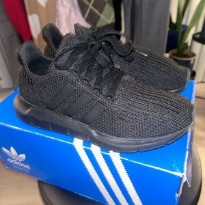 Adidas Kids Black Swift Run Sneakers